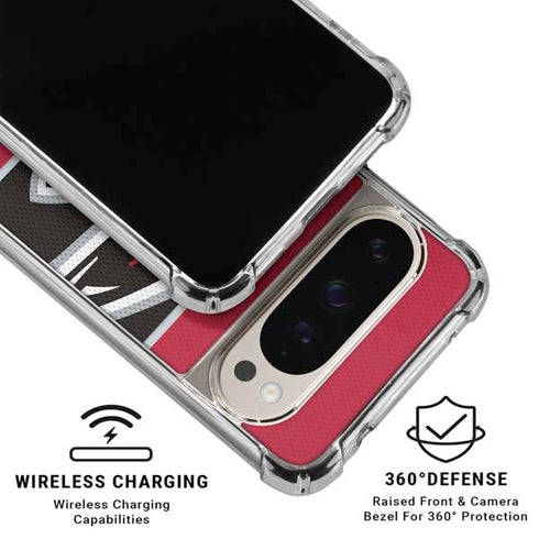 NFL Atlanta Falcons Zone Block Pixel 9/9 Pro Clear Case