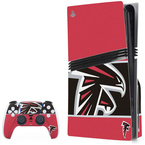 NFL Atlanta Falcons Zone Block PS5 Pro Disk Bundle Skin