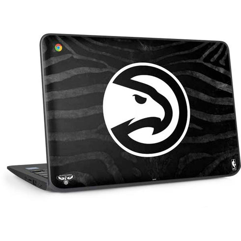 NBA Atlanta Hawks Black Animal Print HP Chromebook Skin