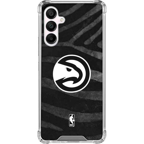 NBA Atlanta Hawks Black Animal Print Galaxy A16 5G Clear Case
