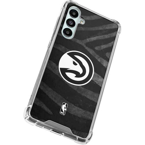 NBA Atlanta Hawks Black Animal Print Galaxy A16 5G Clear Case