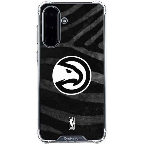 NBA Atlanta Hawks Black Animal Print Galaxy A36 5G Clear Case