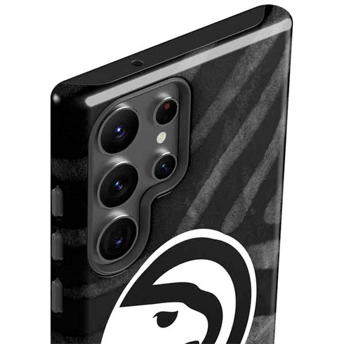NBA Atlanta Hawks Black Animal Print Galaxy S23 Ultra Pro Case