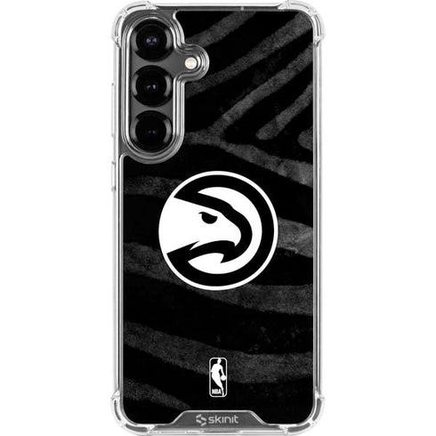 NBA Atlanta Hawks Black Animal Print Galaxy S26 Clear Case