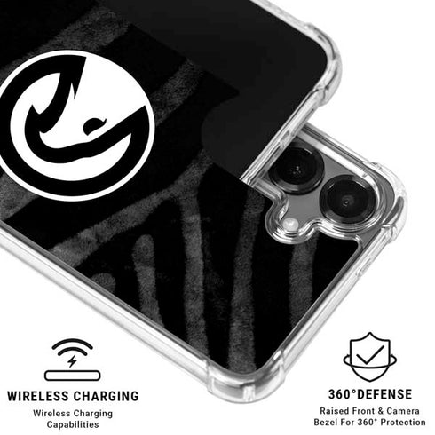 NBA Atlanta Hawks Black Animal Print Galaxy S26 Plus Clear Case