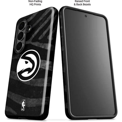 NBA Atlanta Hawks Black Animal Print Galaxy S26 Plus Impact Case