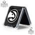NBA Atlanta Hawks Black Animal Print Galaxy Z Flip6 Clear Case
