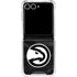 NBA Atlanta Hawks Black Animal Print Galaxy Z Flip7 Clear Case