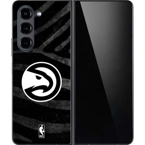 NBA Atlanta Hawks Black Animal Print Galaxy Z Fold5 5G Skin