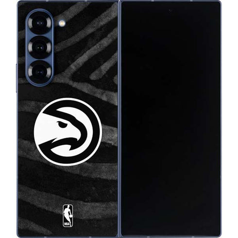 NBA Atlanta Hawks Black Animal Print Galaxy Z Fold6 Skin
