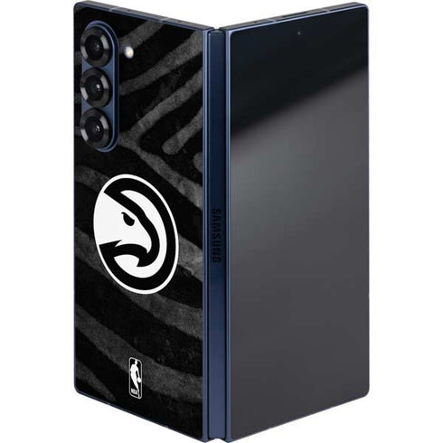 NBA Atlanta Hawks Black Animal Print Galaxy Z Fold6 Skin