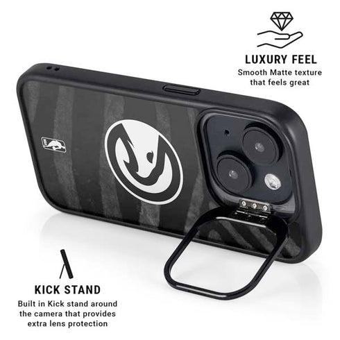 NBA Atlanta Hawks Black Animal Print iPhone 14 Kickstand Case