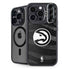 NBA Atlanta Hawks Black Animal Print iPhone 14 Pro Max Kickstand Case