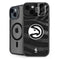 NBA Atlanta Hawks Black Animal Print iPhone 15 Kickstand Case