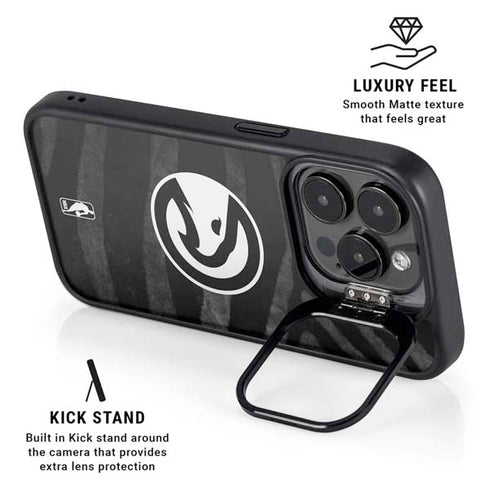 NBA Atlanta Hawks Black Animal Print iPhone 15 Pro Kickstand Case