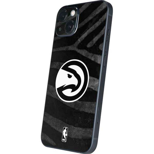 NBA Atlanta Hawks Black Animal Print iPhone 15 Skin