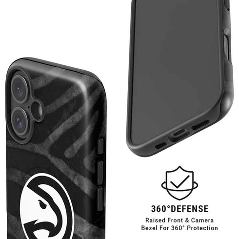 NBA Atlanta Hawks Black Animal Print iPhone 16 Plus Magsafe Impact Case
