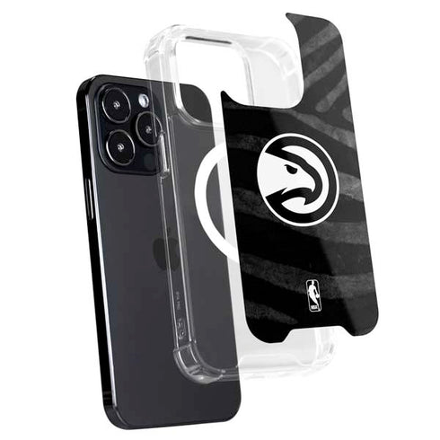 NBA Atlanta Hawks Black Animal Print iPhone 16 Pro MagSafe Case