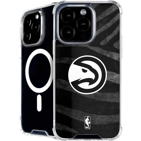 NBA Atlanta Hawks Black Animal Print iPhone 16 Pro Max MagSafe Case