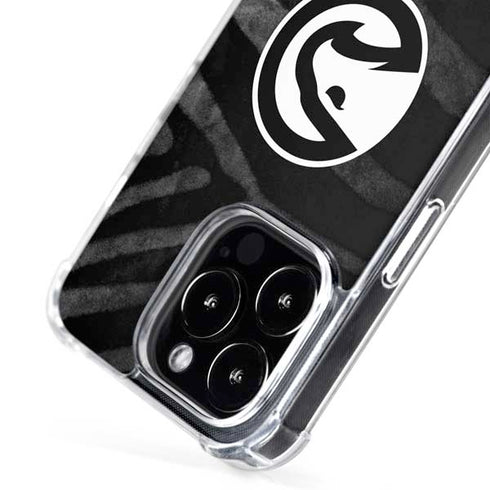 NBA Atlanta Hawks Black Animal Print iPhone 16 Pro Max MagSafe Case