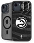 NBA Atlanta Hawks Black Animal Print iPhone 16e Kickstand Case