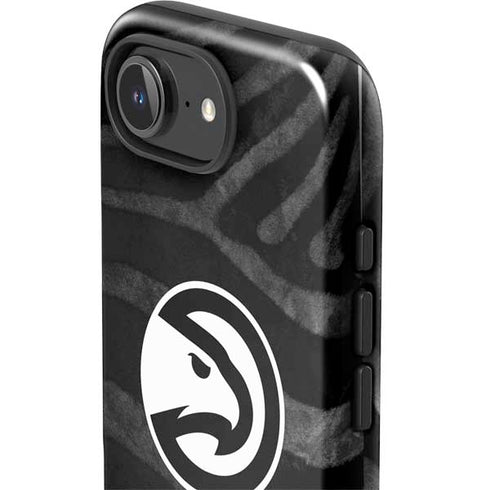 NBA Atlanta Hawks Black Animal Print iPhone 16e Impact Case