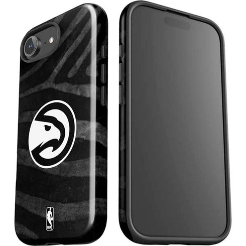NBA Atlanta Hawks Black Animal Print iPhone 16e Impact Case