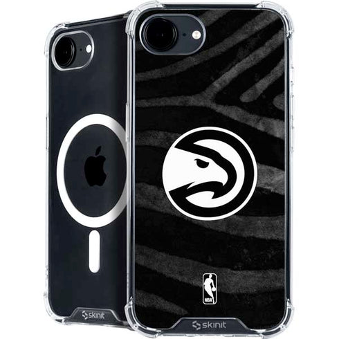 NBA Atlanta Hawks Black Animal Print iPhone 16e MagSafe Case