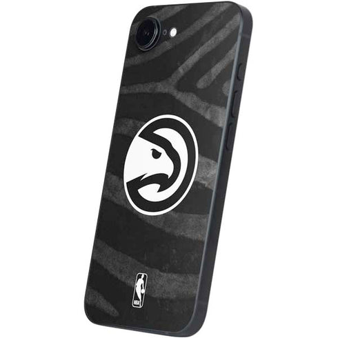 NBA Atlanta Hawks Black Animal Print iPhone 16e Skin