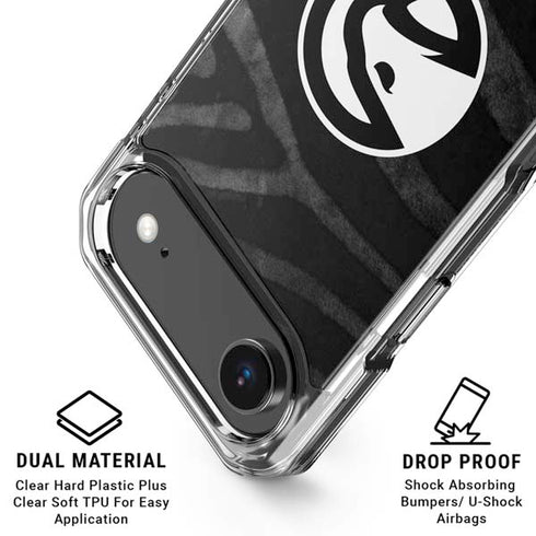 NBA Atlanta Hawks Black Animal Print iPhone 17 Air Clear Case