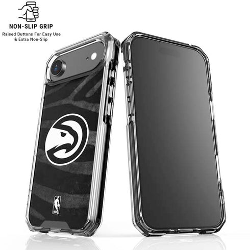 NBA Atlanta Hawks Black Animal Print iPhone 17 Air Clear Case