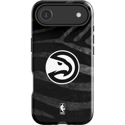 NBA Atlanta Hawks Black Animal Print iPhone 17 Air Impact Case