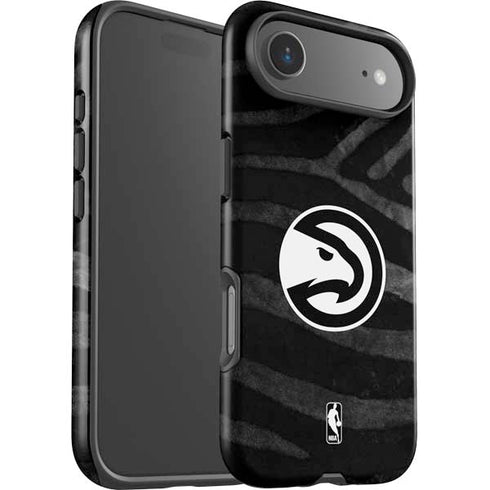 NBA Atlanta Hawks Black Animal Print iPhone 17 Air Impact Case