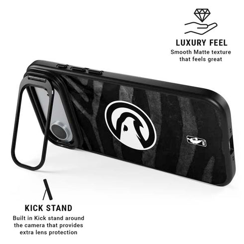 NBA Atlanta Hawks Black Animal Print iPhone 17 Air Kickstand Case
