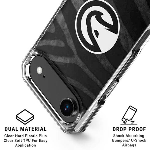 NBA Atlanta Hawks Black Animal Print iPhone 17 Air MagSafe Case