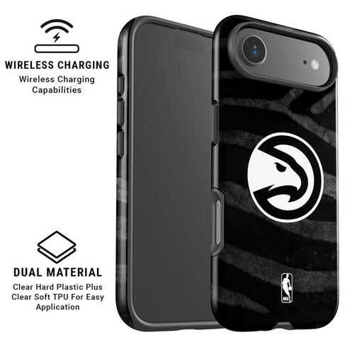 NBA Atlanta Hawks Black Animal Print iPhone 17 Air Magsafe Impact Case
