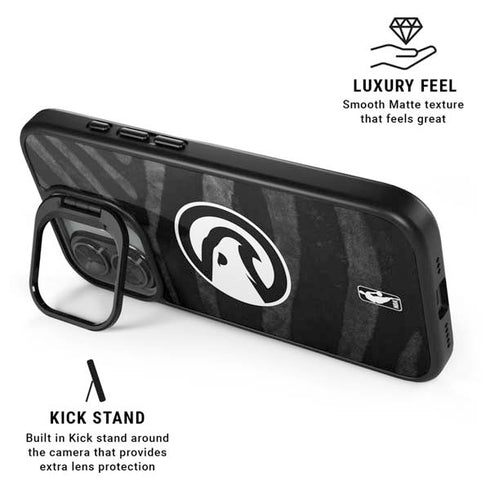 NBA Atlanta Hawks Black Animal Print iPhone 17 Kickstand Case
