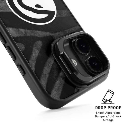 NBA Atlanta Hawks Black Animal Print iPhone 17 Kickstand Case