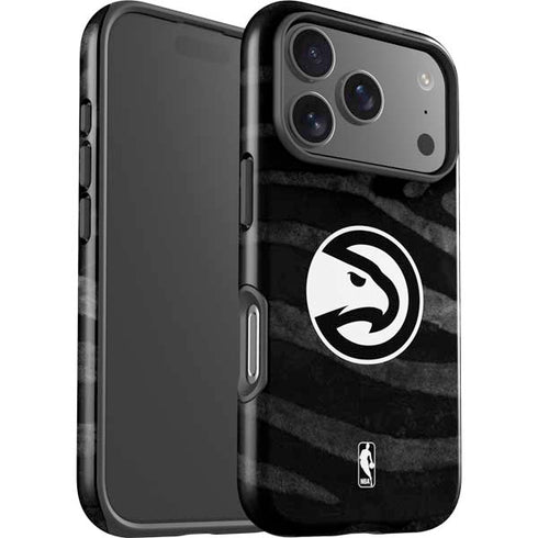 NBA Atlanta Hawks Black Animal Print iPhone 17 Pro Impact Case