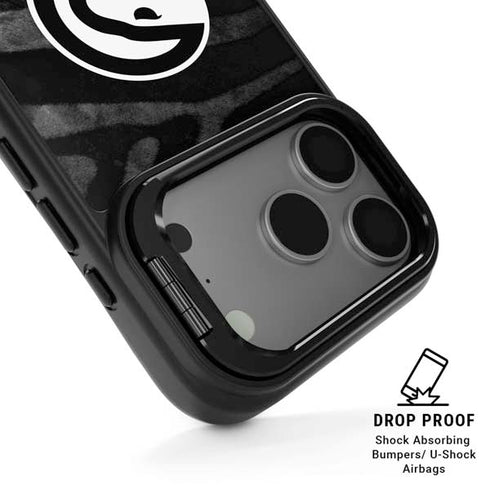 NBA Atlanta Hawks Black Animal Print iPhone 17 Pro Kickstand Case