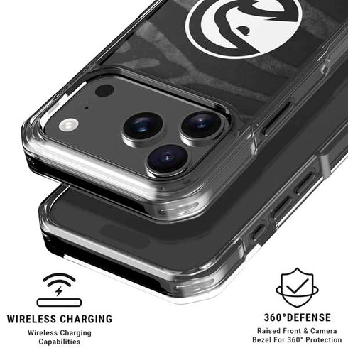 NBA Atlanta Hawks Black Animal Print iPhone 17 Pro Max Clear Case