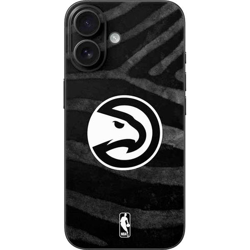 NBA Atlanta Hawks Black Animal Print iPhone 17 Skin