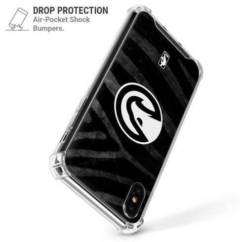 NBA Atlanta Hawks Black Animal Print iPhone X/XS Clear Case