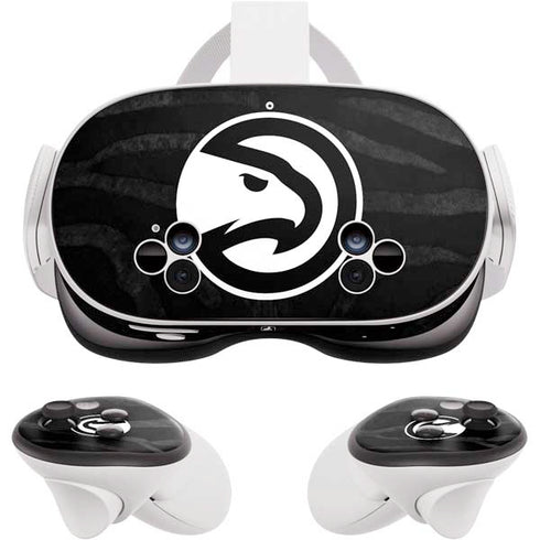 NBA Atlanta Hawks Black Animal Print Meta Quest 3S Skin