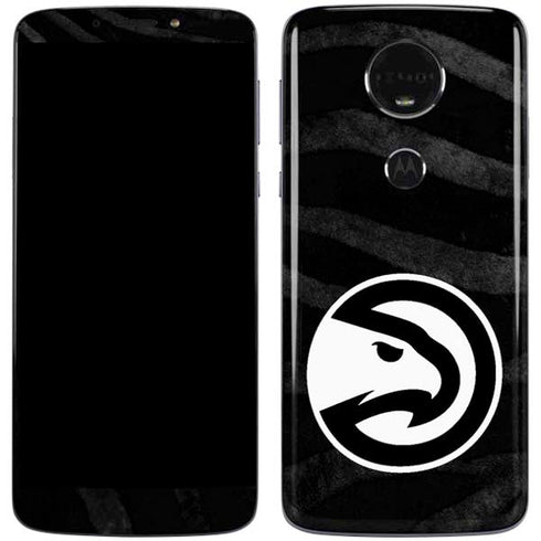 NBA Atlanta Hawks Black Animal Print Moto E5 Plus Skin