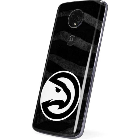 NBA Atlanta Hawks Black Animal Print Moto E5 Plus Skin