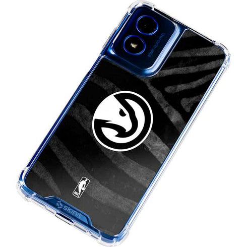 NBA Atlanta Hawks Black Animal Print Moto G 5G (2024) Clear Case