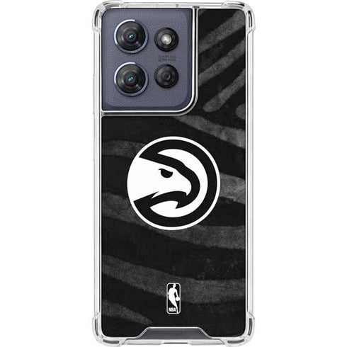 NBA Atlanta Hawks Black Animal Print Moto G Play 5G (2025) Clear Case