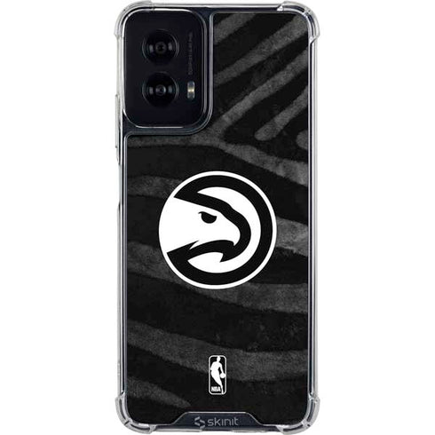 NBA Atlanta Hawks Black Animal Print Moto G Power 5G (2024) Clear Case