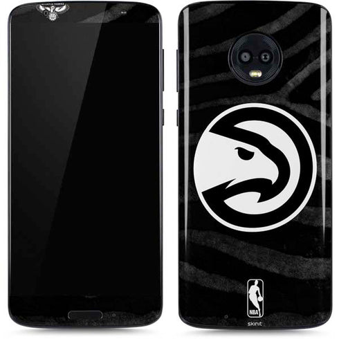 NBA Atlanta Hawks Black Animal Print Moto G6 Skin